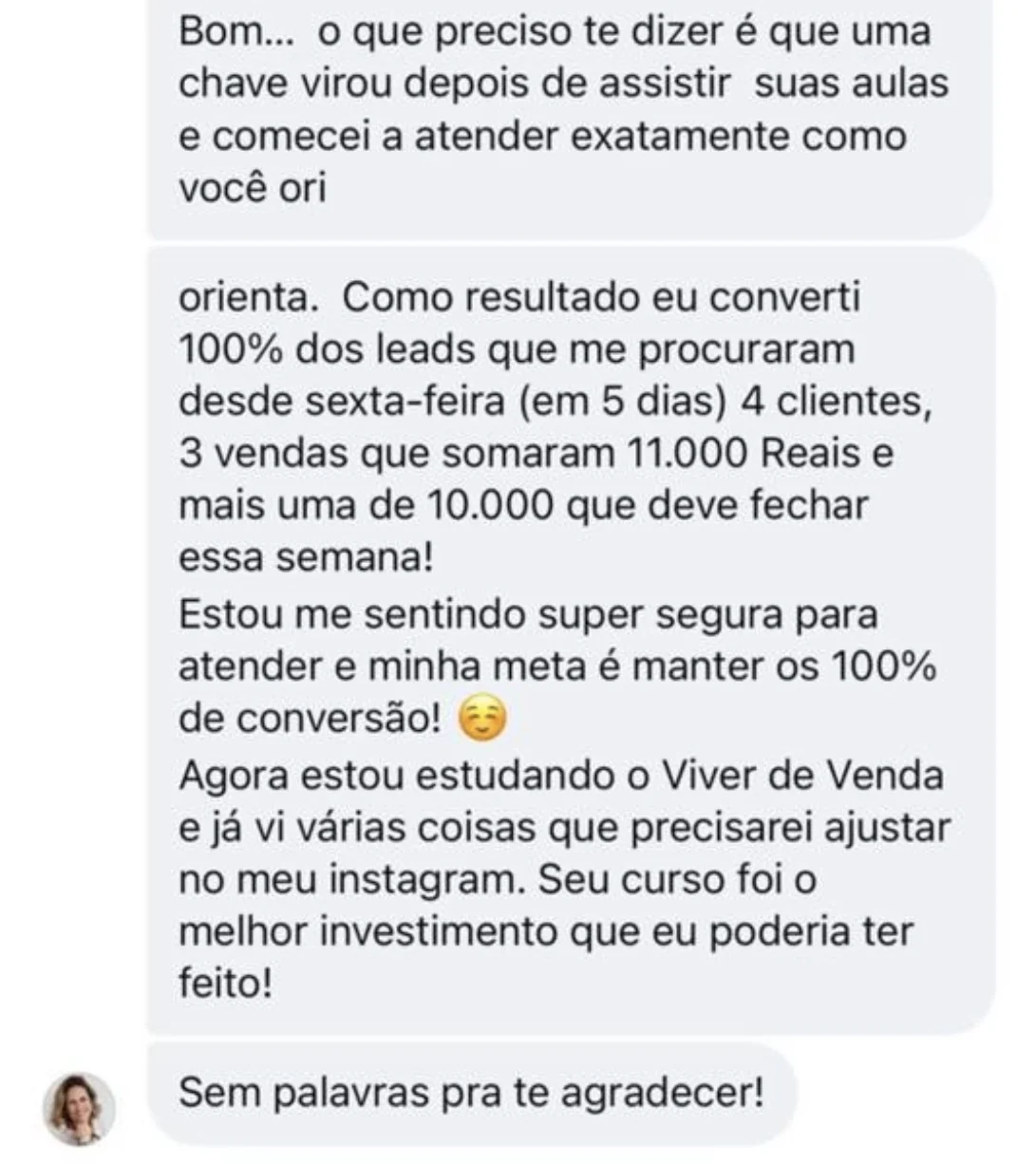 Depoimento de aluna
