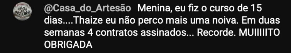 Depoimento de aluna