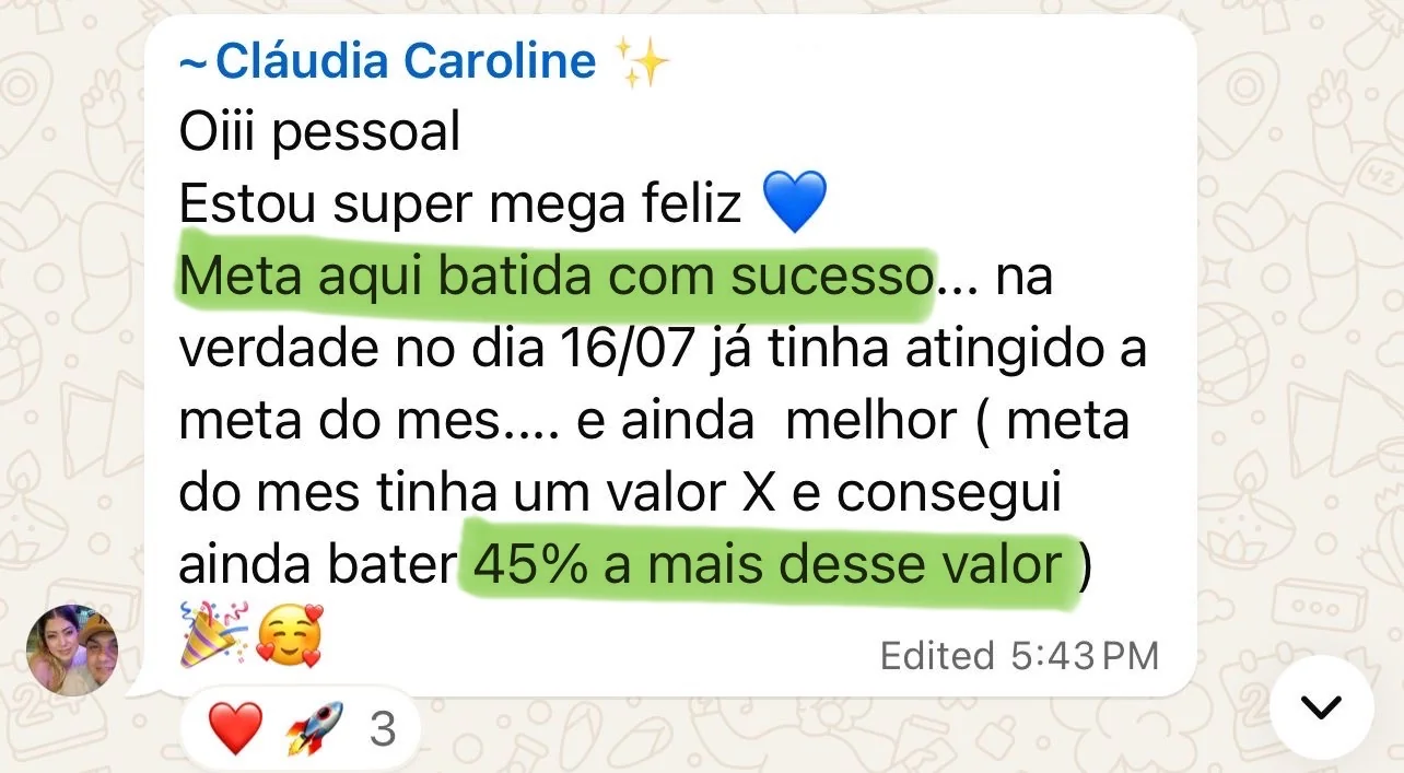 Depoimento de aluna